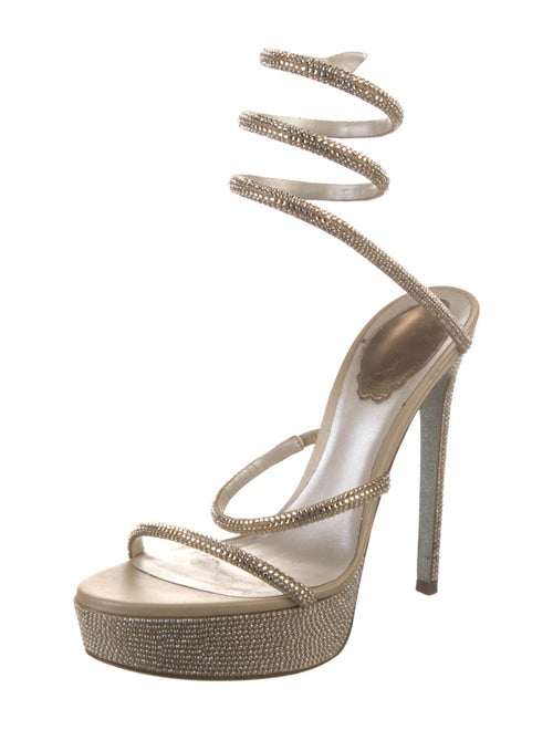 René Caovilla Crystal Crystal Embellishments Sandals