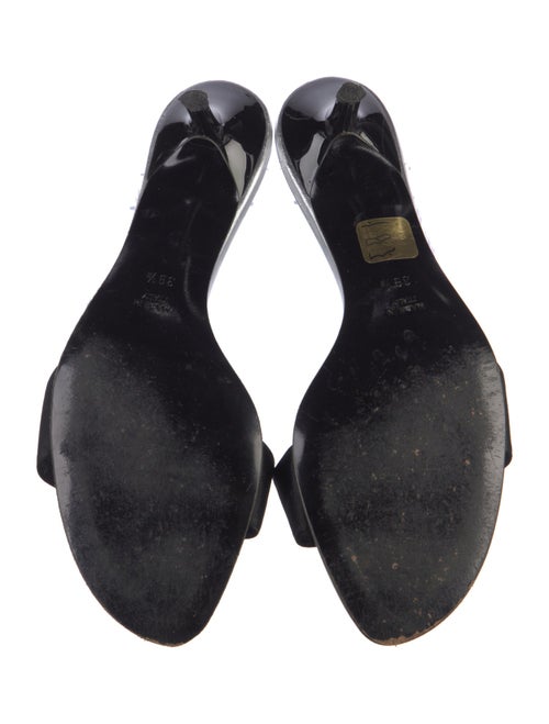 René Caovilla Satin Crystal Embellishments Slides