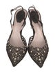 René Caovilla Lace Glitter Accents Slingback Pumps