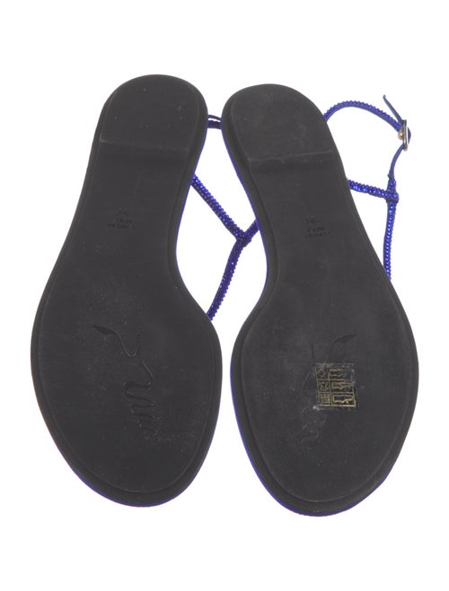 René Caovilla Crystal Crystal Embellishments T-Strap Sandals