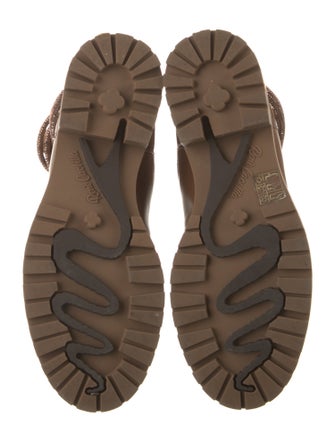 René Caovilla Leather Crystal Embellishments Chelsea Boots