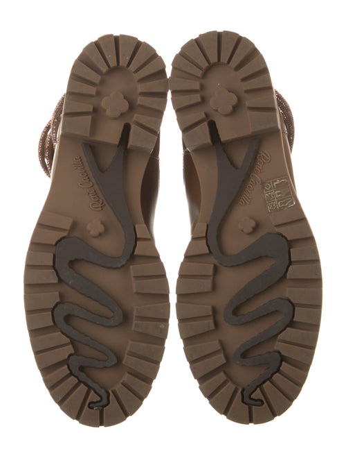 René Caovilla Leather Crystal Embellishments Chelsea Boots