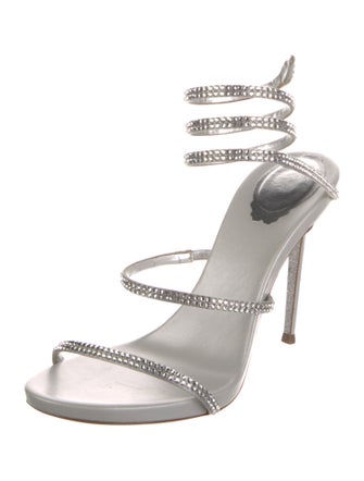 René Caovilla Crystal Crystal Embellishments Sandals