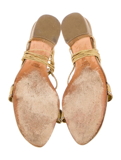 René Caovilla Leather Gladiator Sandals