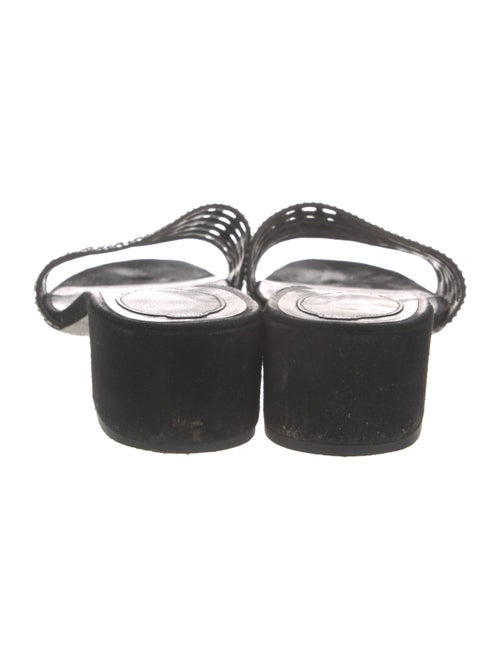 René Caovilla Leather Printed Slides