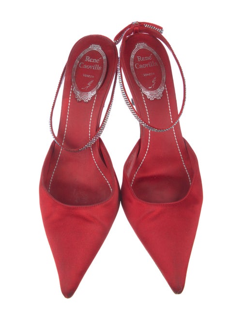 René Caovilla Satin Mules