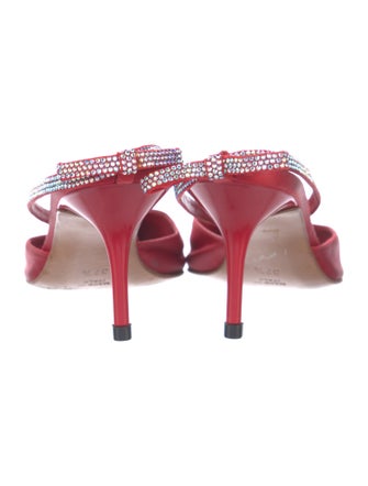 René Caovilla Satin Mules