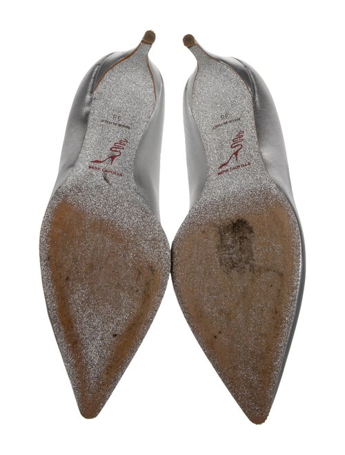 René Caovilla Leather Crystal Embellishments Pumps