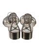 René Caovilla Leather Crystal Embellishments Sandals