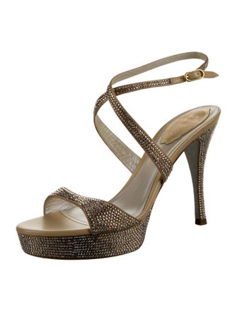 René Caovilla Leather Sandals