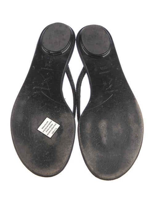 René Caovilla Leather Printed Slides