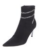 René Caovilla Suede Crystal Embellishments Sock Boots