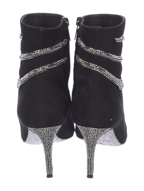 René Caovilla Suede Crystal Embellishments Sock Boots