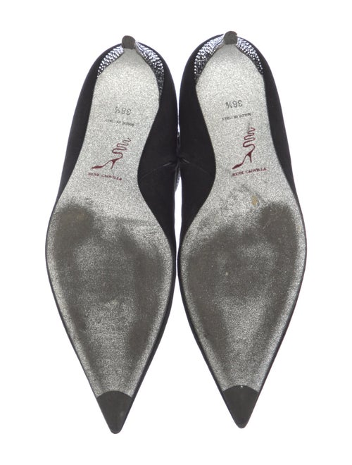 René Caovilla Suede Crystal Embellishments Sock Boots
