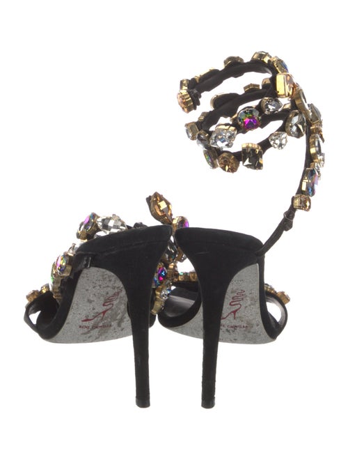 René Caovilla Satin Patterned Sandals