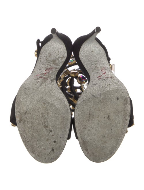 René Caovilla Satin Patterned Sandals