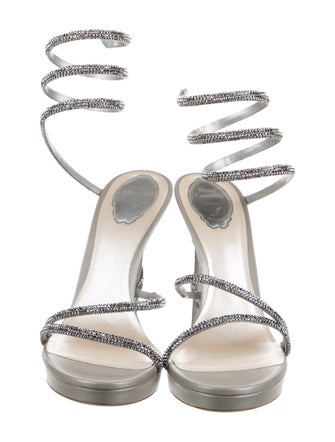 René Caovilla Crystal Crystal Embellishments Sandals