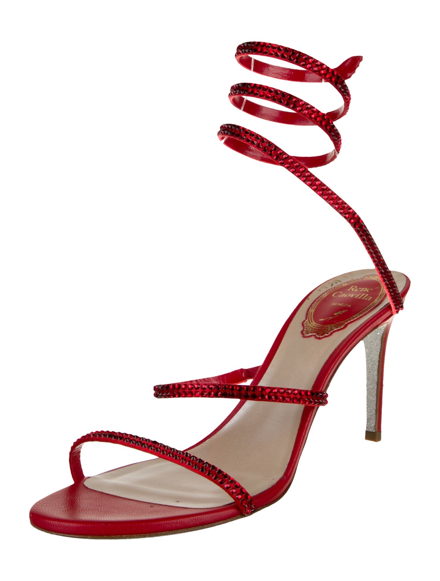 René Caovilla Crystal Crystal Embellishments Sandals