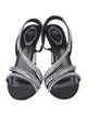 René Caovilla Crystal Studded Accents Slingback Sandals