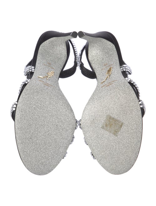 René Caovilla Crystal Studded Accents Slingback Sandals