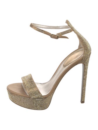 René Caovilla Crystal Crystal Embellishments Sandals