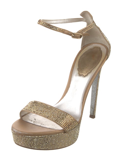 René Caovilla Crystal Crystal Embellishments Sandals