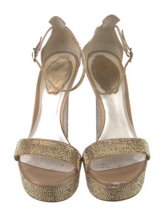 René Caovilla Crystal Crystal Embellishments Sandals