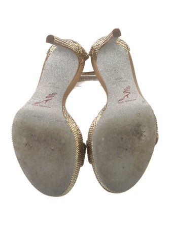 René Caovilla Crystal Crystal Embellishments Sandals