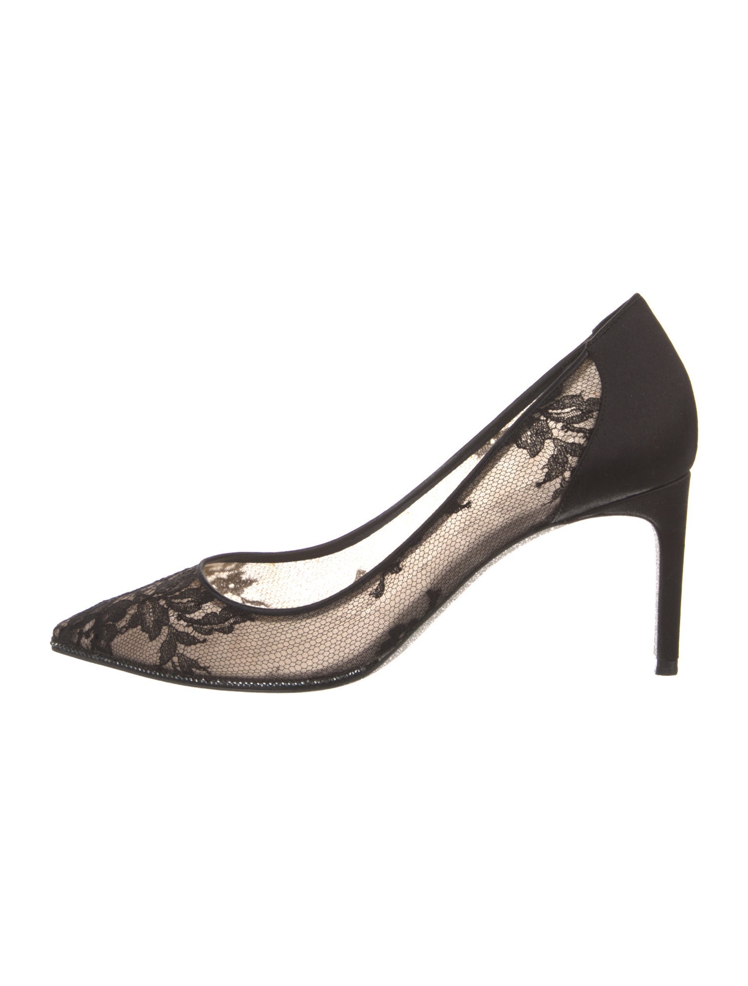 René Caovilla Lace Lace Pattern Pumps