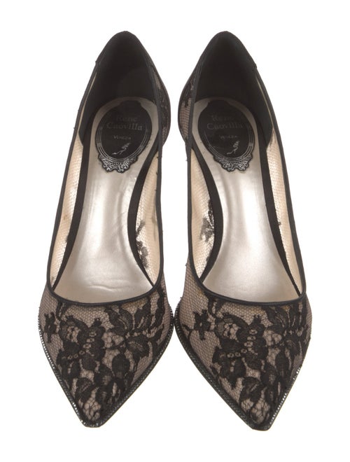 René Caovilla Lace Lace Pattern Pumps