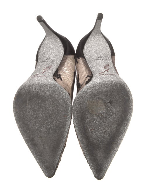 René Caovilla Lace Lace Pattern Pumps