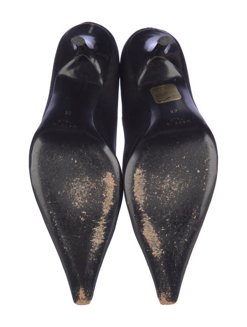 René Caovilla Satin Crystal Embellishments Pumps