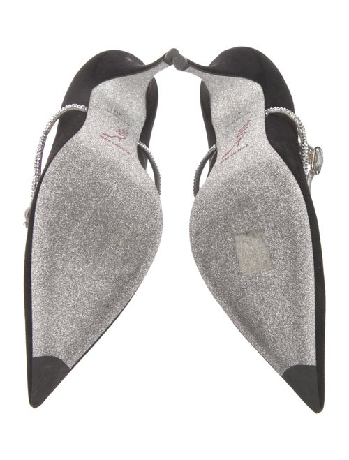 René Caovilla Suede Crystal Embellishments Pumps