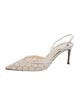René Caovilla Crystal Crystal Embellishments Slingback Pumps