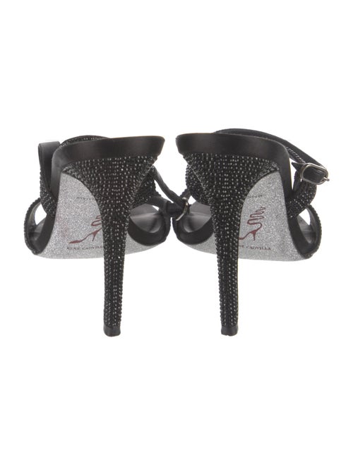 René Caovilla Satin Beaded Accents Sandals