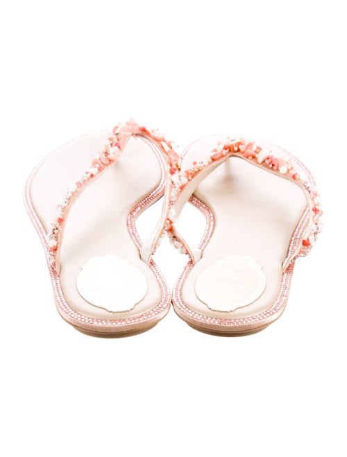 René Caovilla Satin Slides