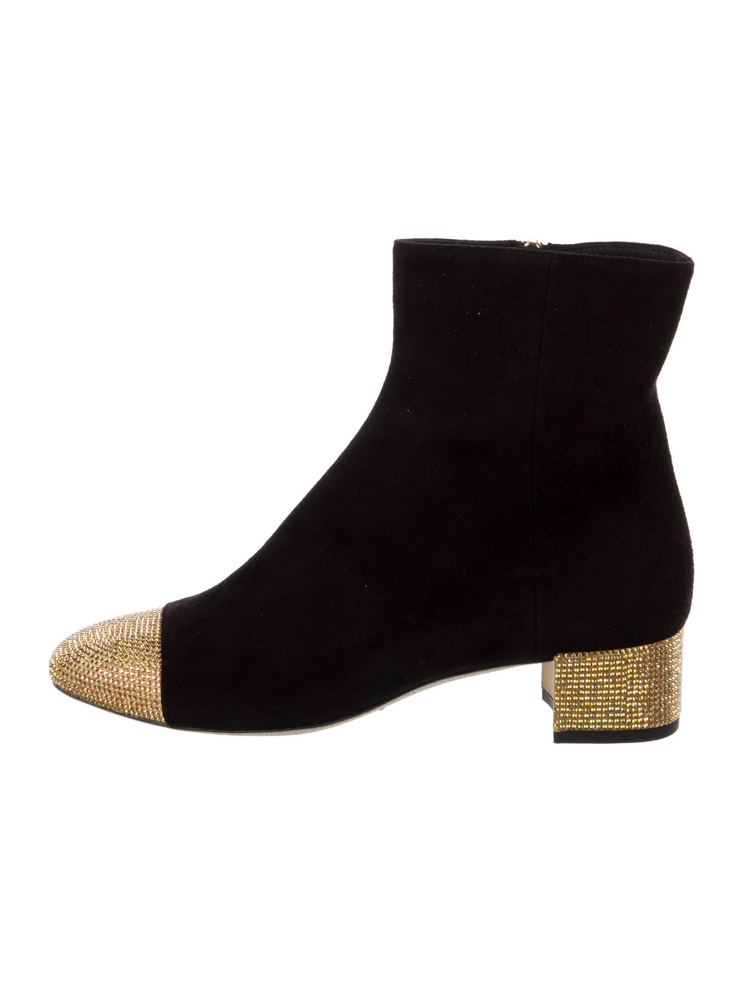 René Caovilla Suede Colorblock Pattern Boots w/ Tags