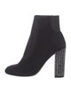René Caovilla Suede Crystal Embellishments Sock Boots