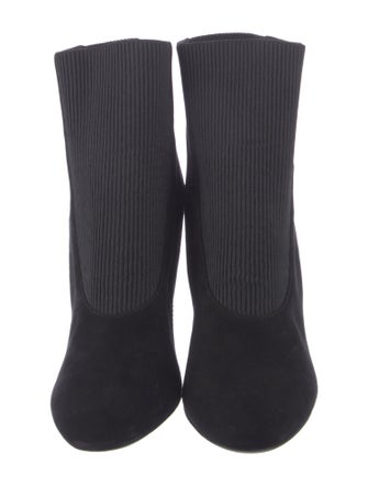 René Caovilla Suede Crystal Embellishments Sock Boots