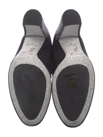 René Caovilla Suede Crystal Embellishments Sock Boots