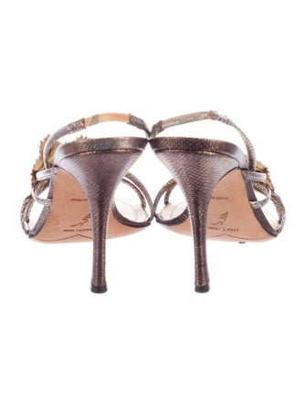 René Caovilla Karung Slingback Sandals