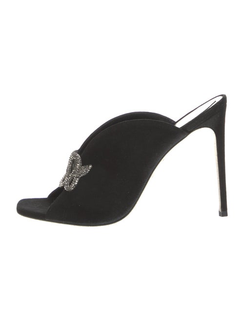 René Caovilla Suede Slides