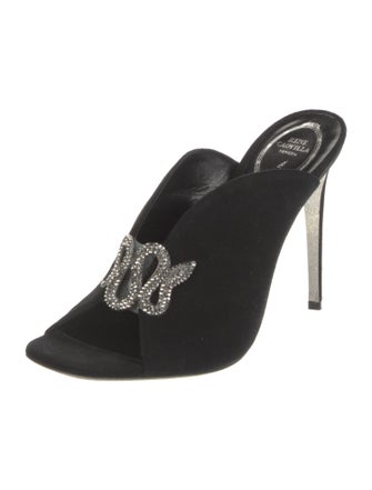 René Caovilla Suede Slides
