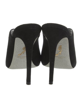René Caovilla Suede Slides