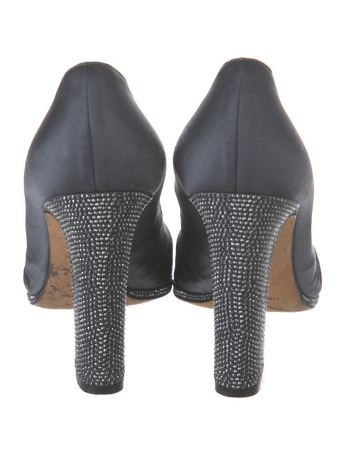 René Caovilla Satin Crystal Embellishments Pumps