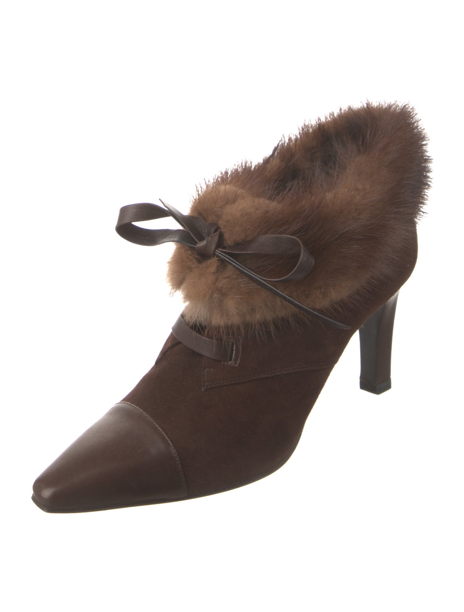 René Caovilla Vintage Suede Mules