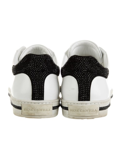 René Caovilla Leather Crystal Embellishments Sneakers