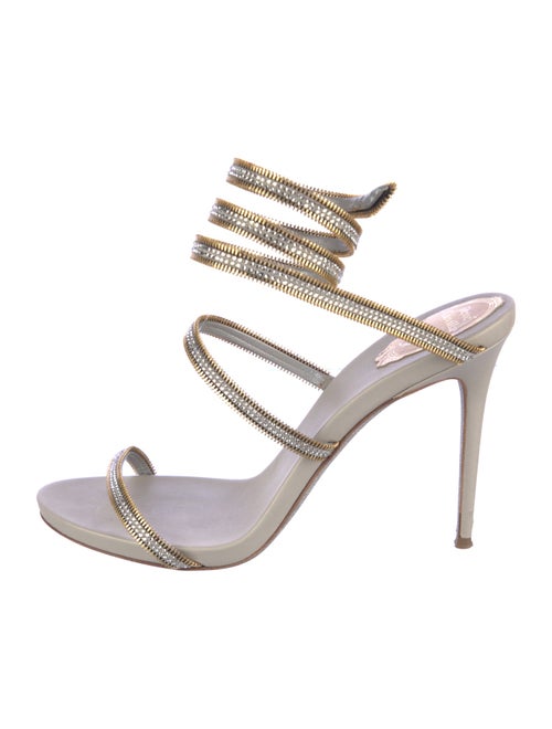 René Caovilla Crystal Crystal Embellishments Sandals