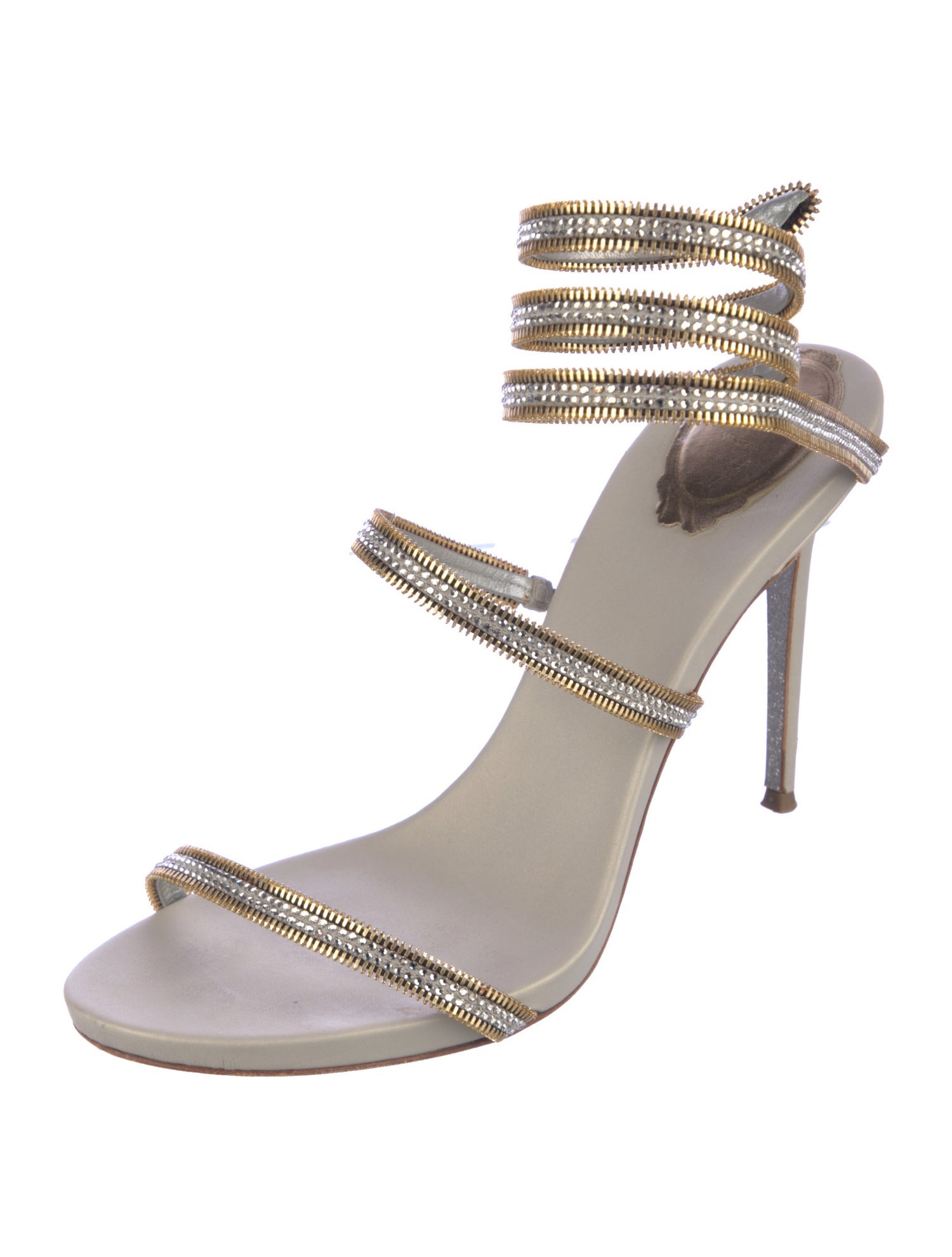 René Caovilla Crystal Crystal Embellishments Sandals