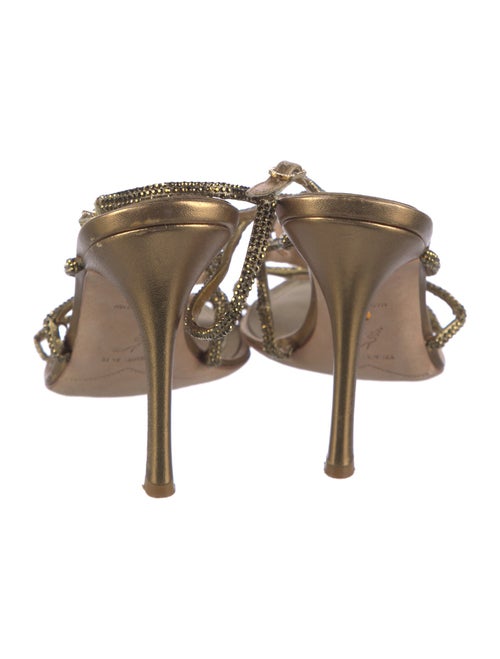 René Caovilla Crystal Embellishments Slingback Sandals
